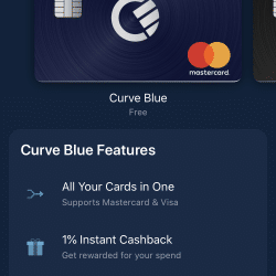 Zakładanie konta Curve: Wybór karty - Karta Curve Blue